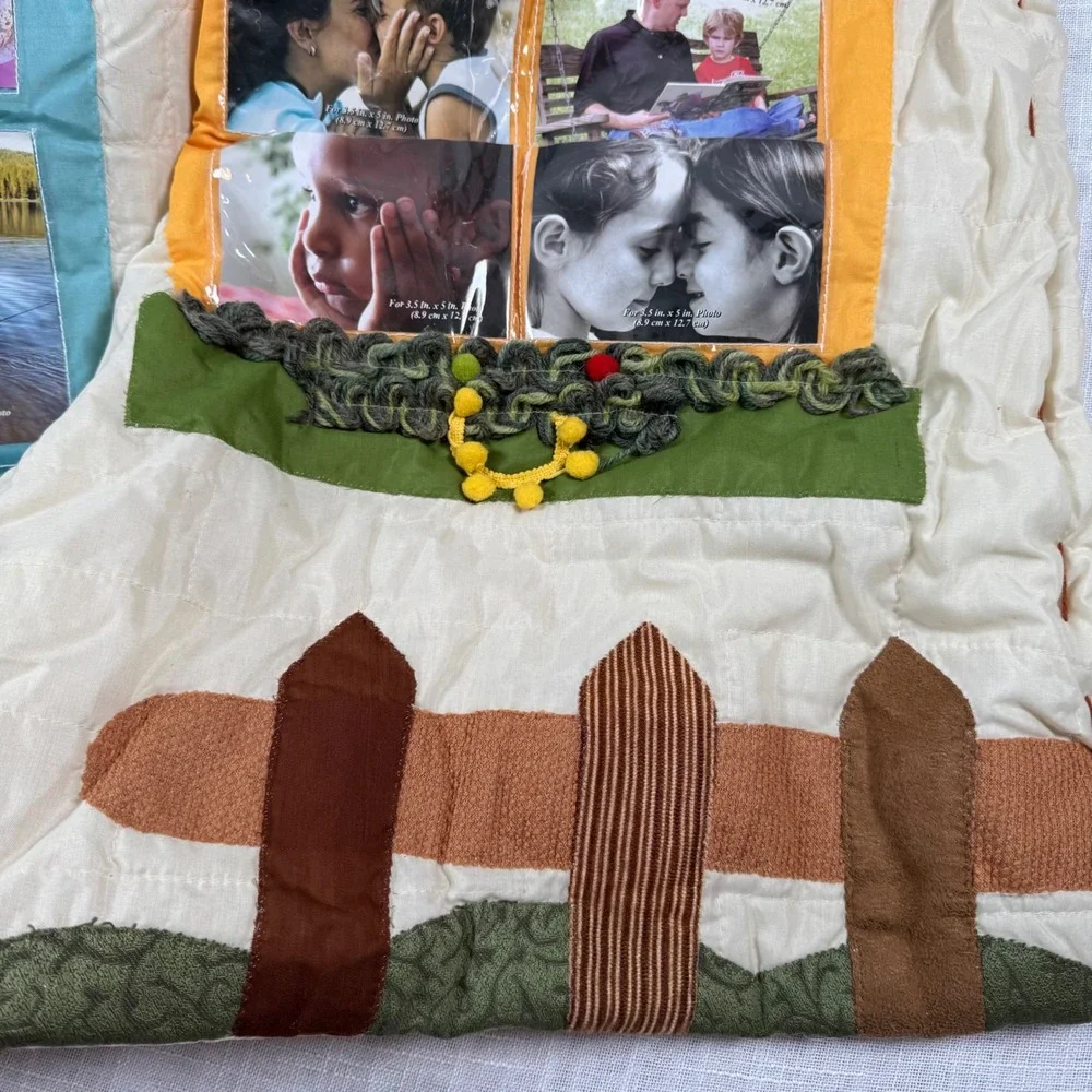 NWT Cracker Barrel Country Quilted Throw Photo Album Blanket Love Begins at Home
